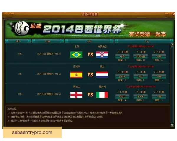世界杯竞猜高赔率平台推荐助你精准预测赢取丰厚奖金
